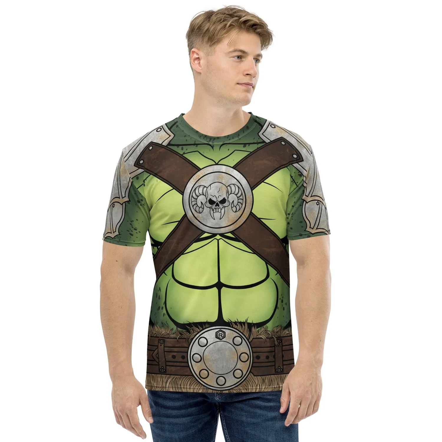 Roll A Crit Ogre all-over T-shirt stretch