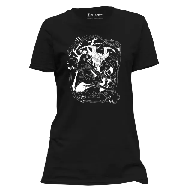 Roll A Crit Decorating Krampus dames T-shirt rood katoen