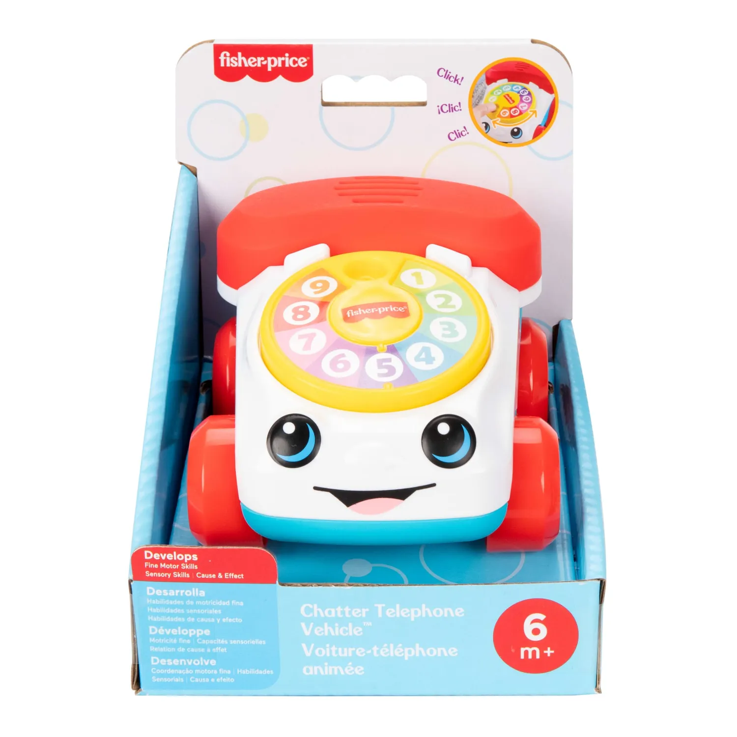 Fisher-Price Telefoonvoertuig duwspeelgoed met geluid 6m+
