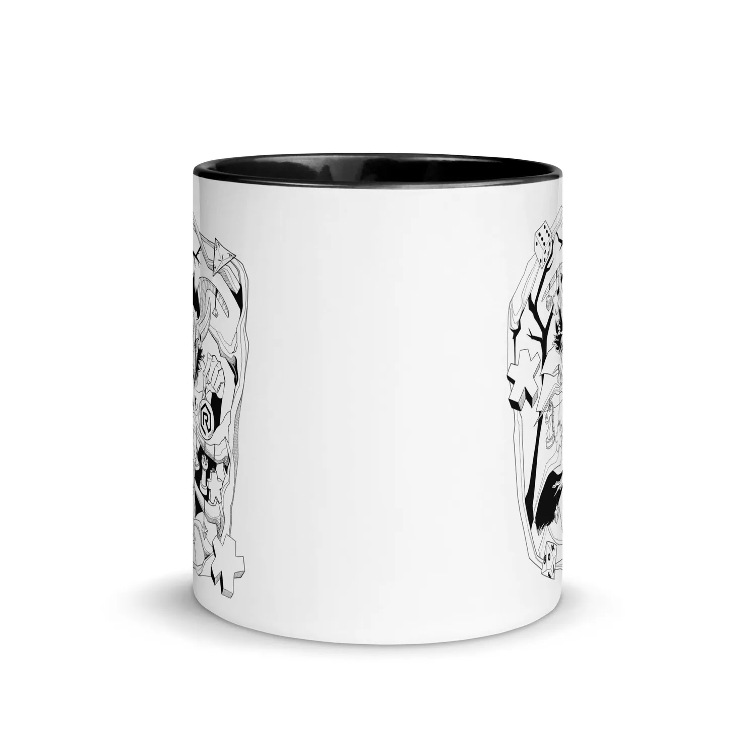 Roll A Crit Decorating Krampus mok keramiek 11 oz zwart