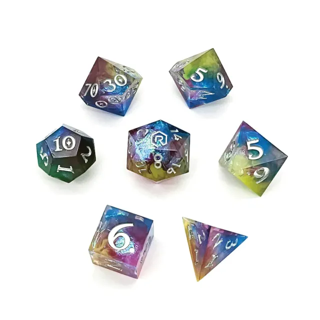 Roll A Crit Galactic Dawn Custom Sharp Edge dobbelset 7-delig resin