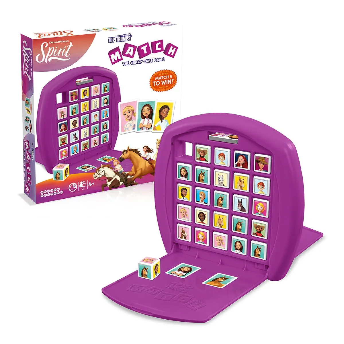 Top Trumps Match Spirit kubusspel 5 op een rij paarden