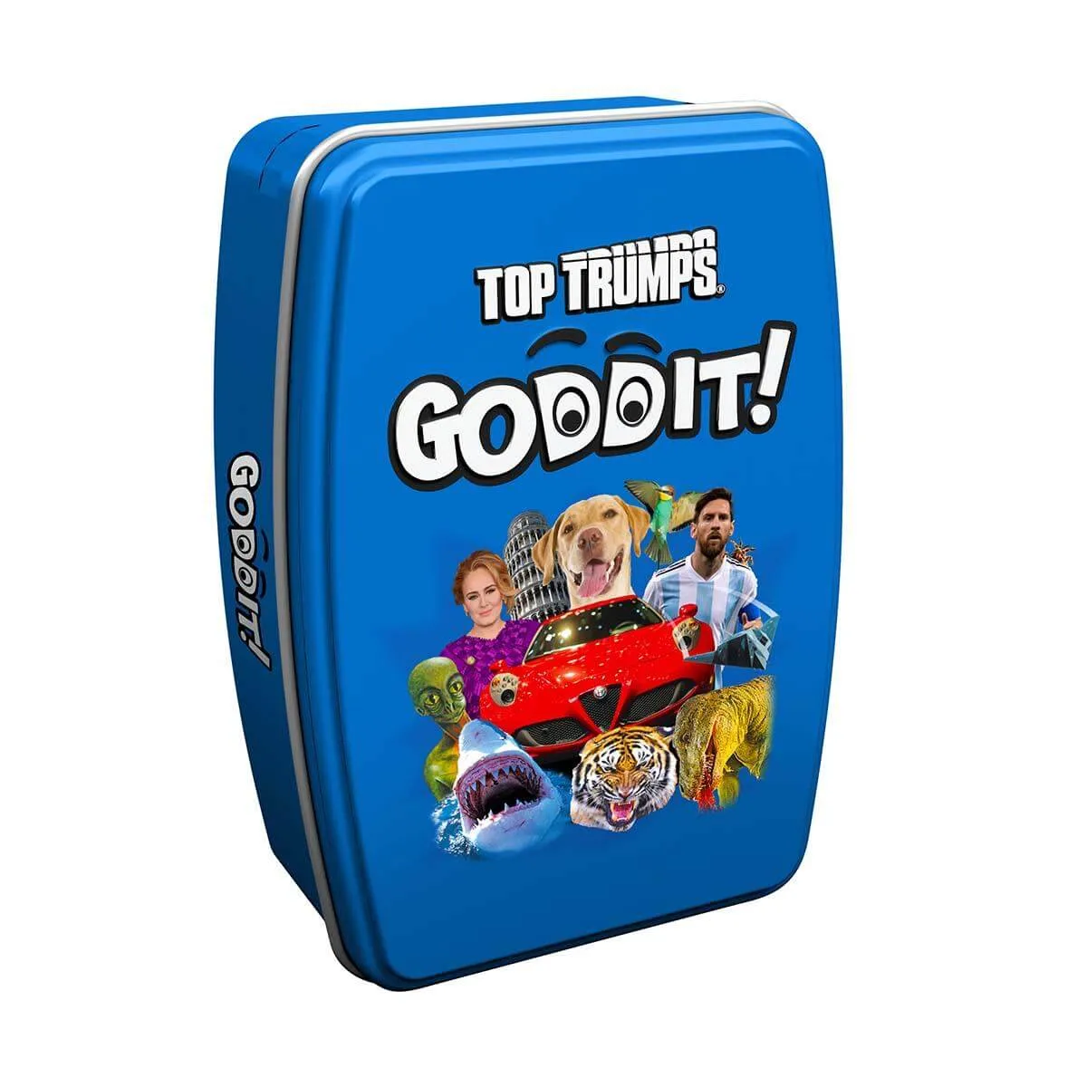 Top Trumps Goddit puzzel kaartspel 55 kaarten blik