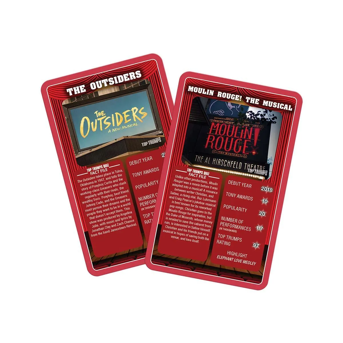 Top Trumps Musicals Limited Edition kaartspel 30 musicals