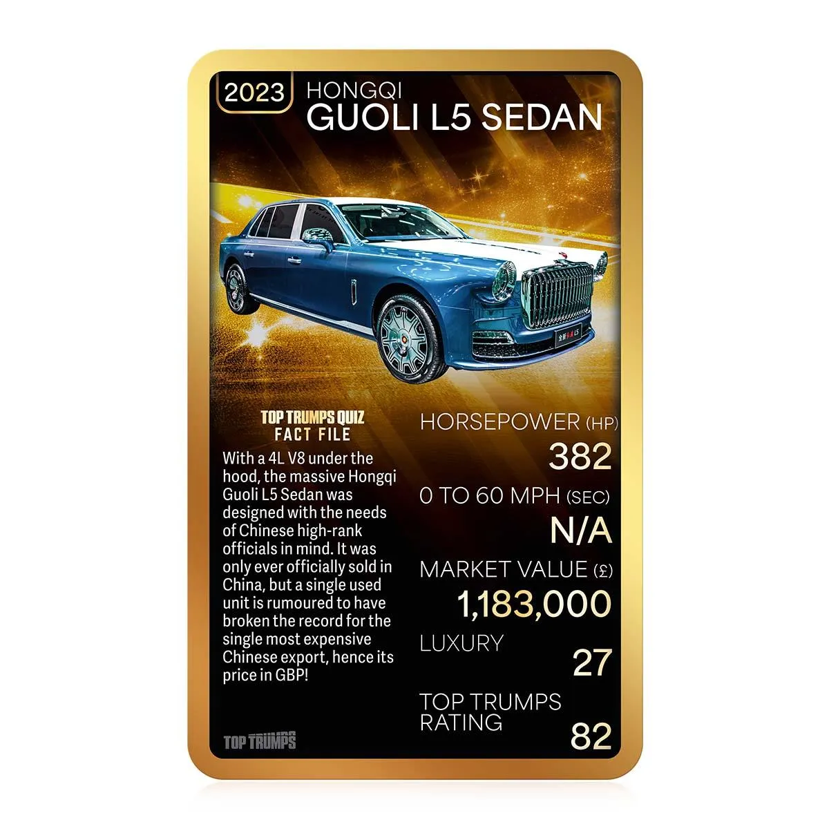 Top Trumps Luxury Cars Limited Edition kaartspel 30 kaarten