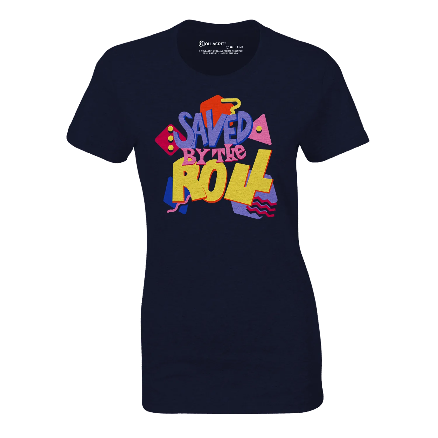 Roll A Crit Saved by the Roll fitted T-shirt Purple Triblend slim fit