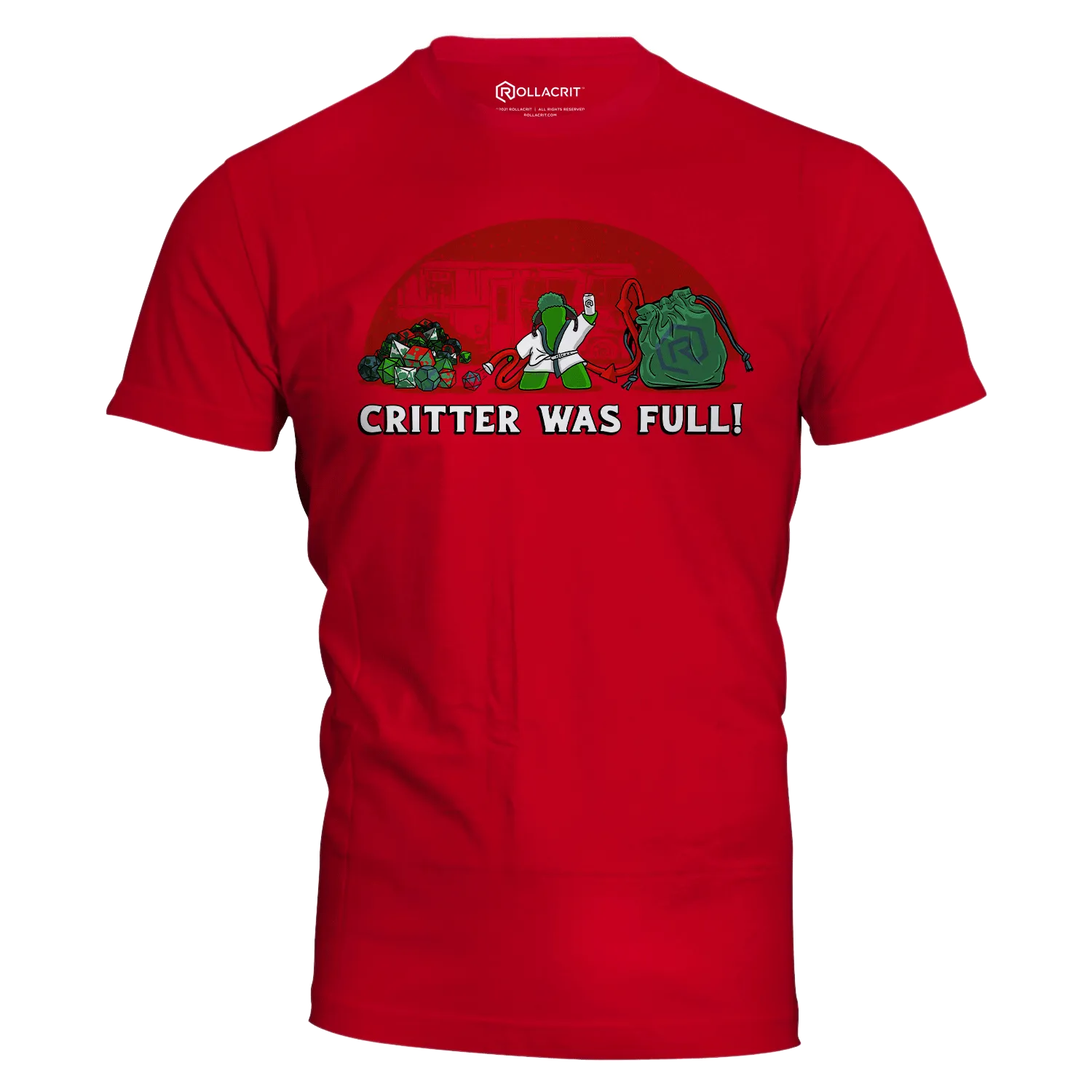 Roll A Crit Critter Was Full T-shirt heather forest