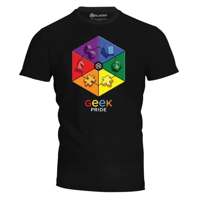 Roll A Crit Geek Pride 2025 T-shirt navy katoen