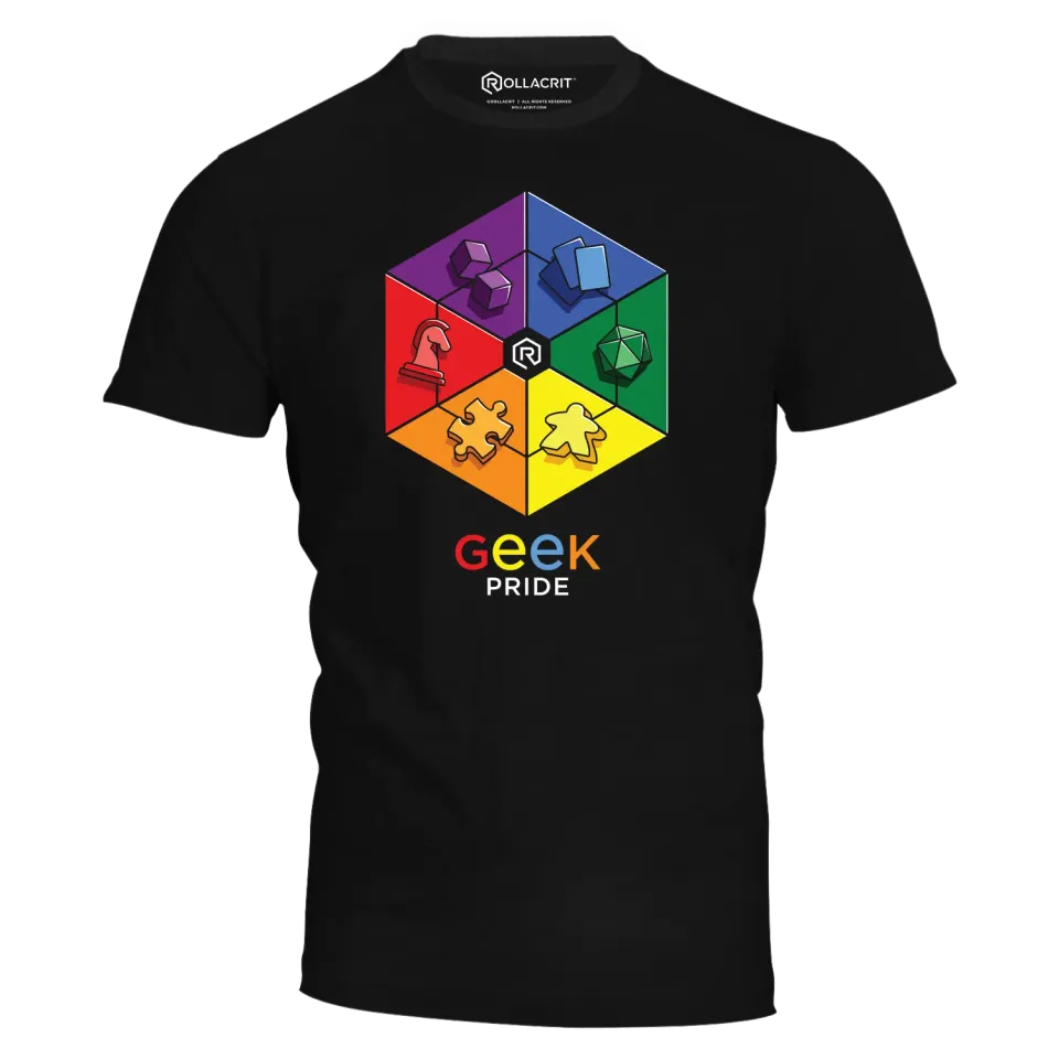 Roll A Crit Geek Pride 2025 T-shirt navy katoen