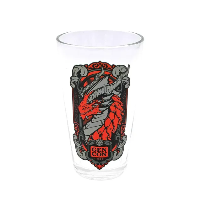 Roll A Crit Gen Con 2025 Genevieve pintglas 16oz glas