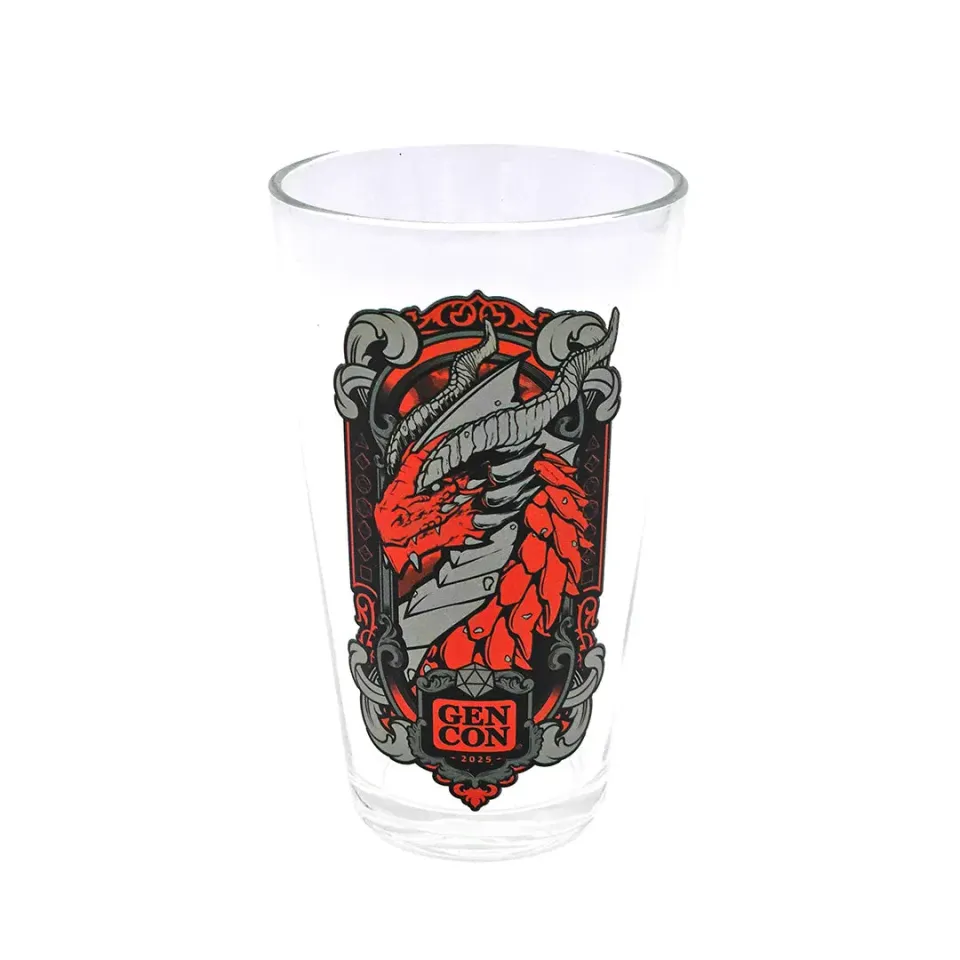Roll A Crit Gen Con 2025 Genevieve pintglas 16oz glas