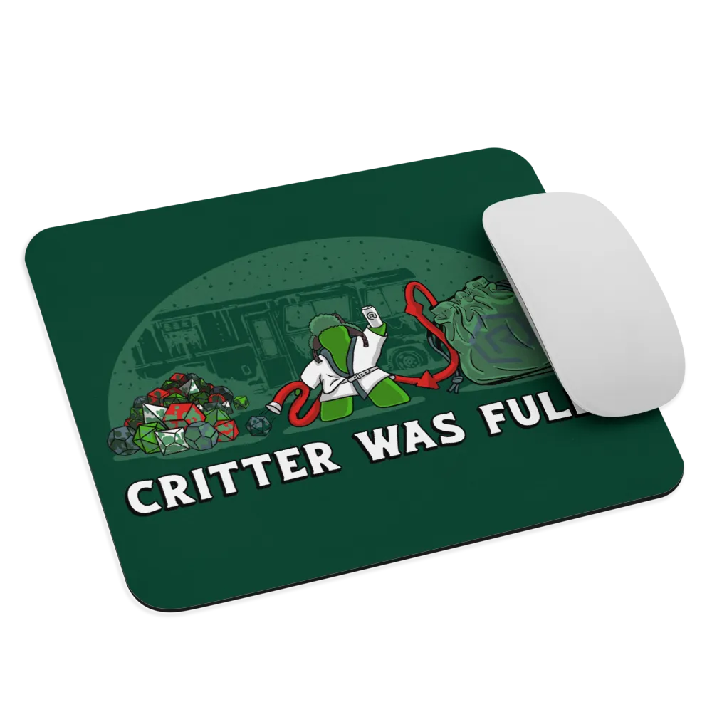 Roll A Crit Critter Was Full muismat winter 22x18 cm
