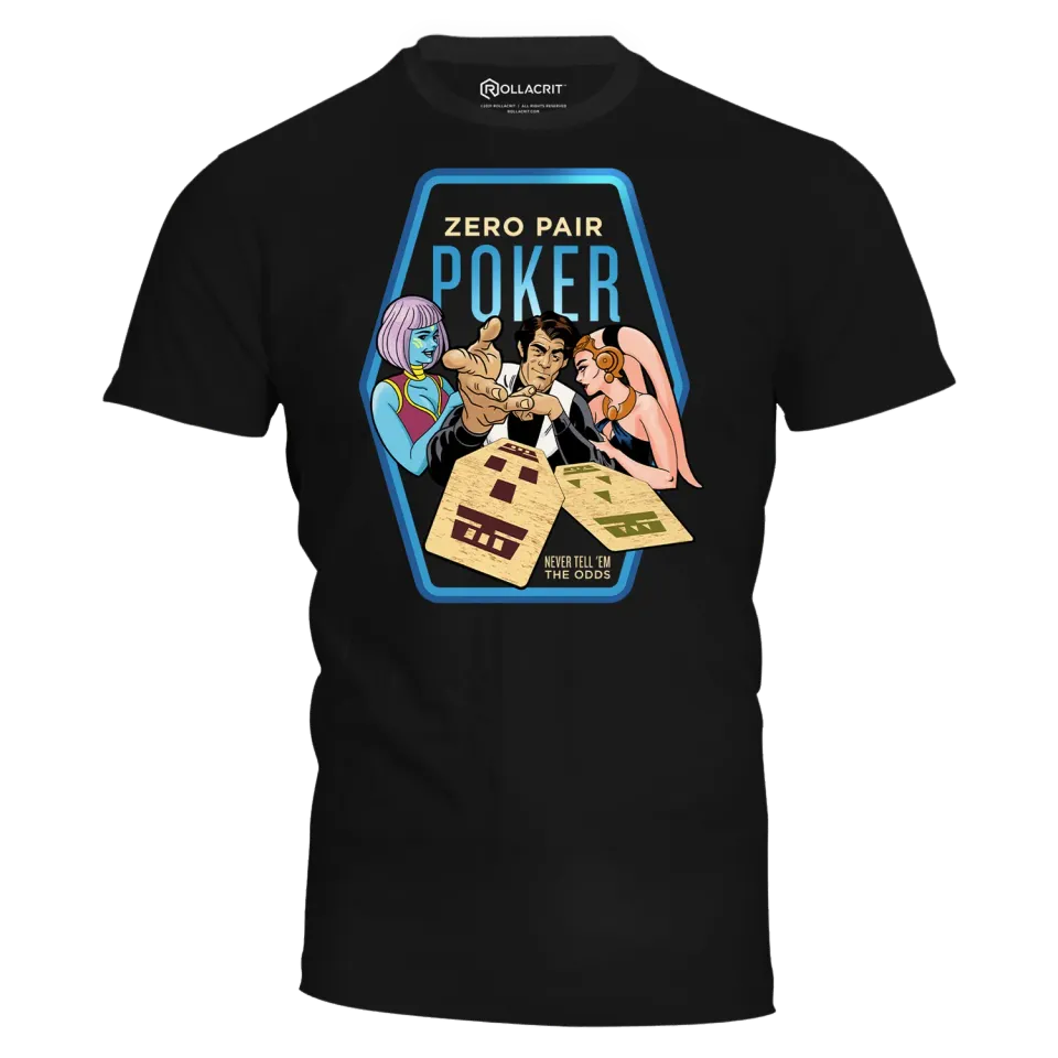 Roll A Crit Zero Pair Poker T-shirt katoen