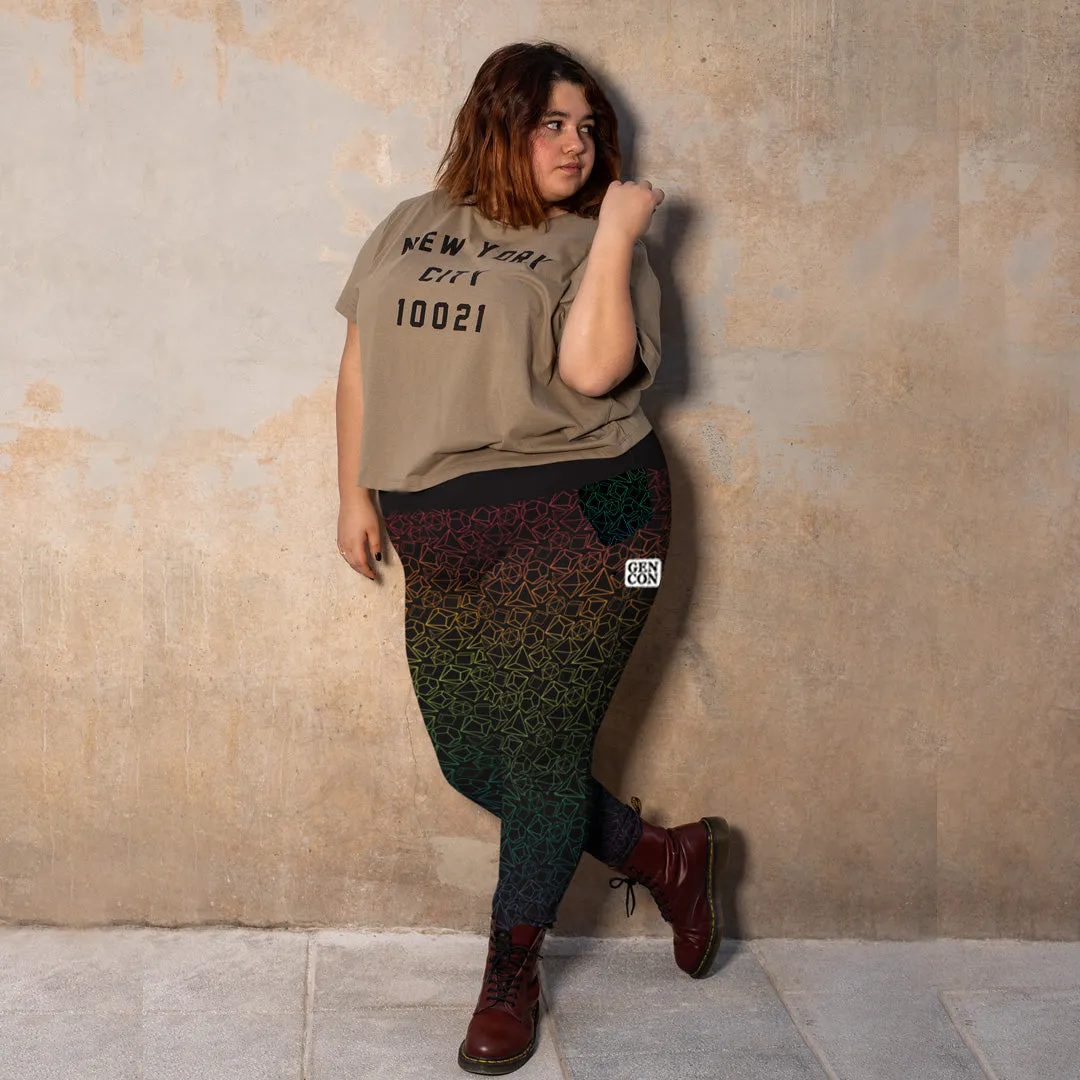 Roll A Crit Gen Con Rainbow Dice legging met zakken