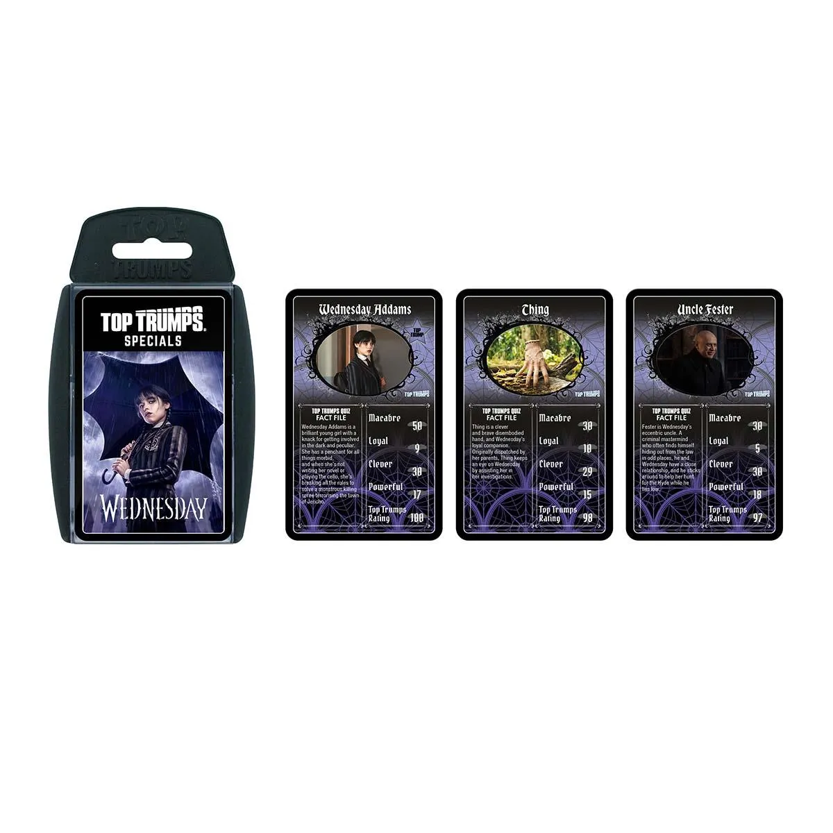 Top Trumps Wednesday kaartspel 30 personages