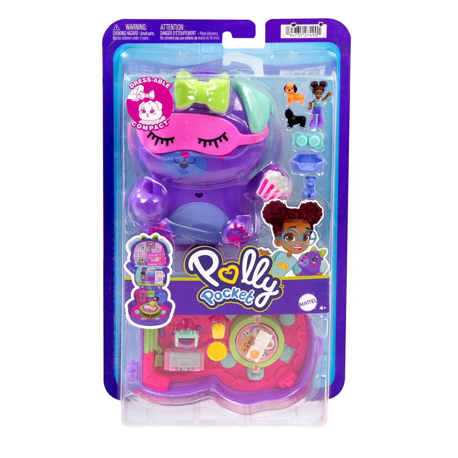 Polly Pocket Core Compact speelset met pop en dier