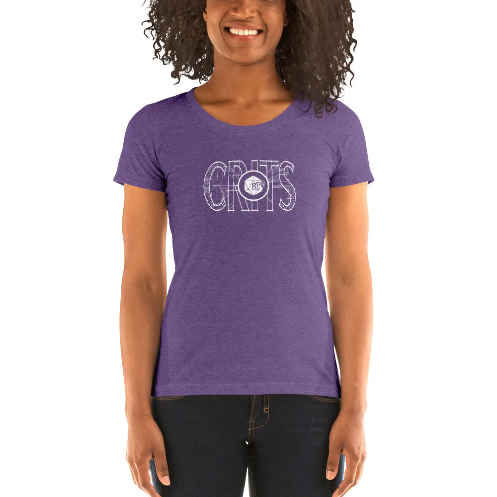 Roll A Crit RPG Crits fitted T-shirt aqua triblend M