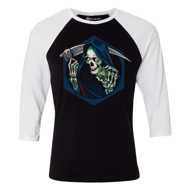 Roll A Crit Grim Roller Raglan shirt 3/4 mouw katoen