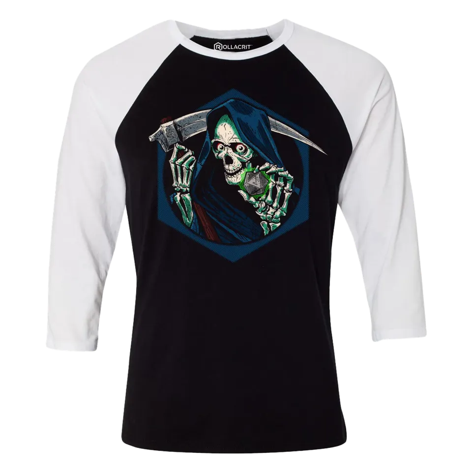 Roll A Crit Grim Roller Raglan shirt 3/4 mouw katoen
