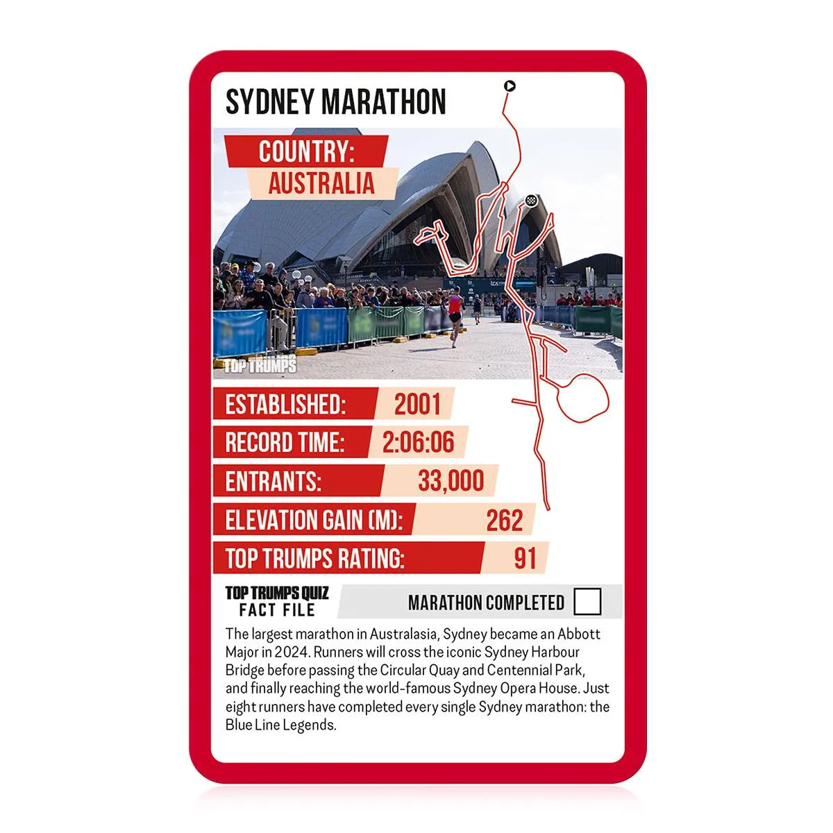 Top Trumps World's Greatest Marathons kaartspel Limited Edition