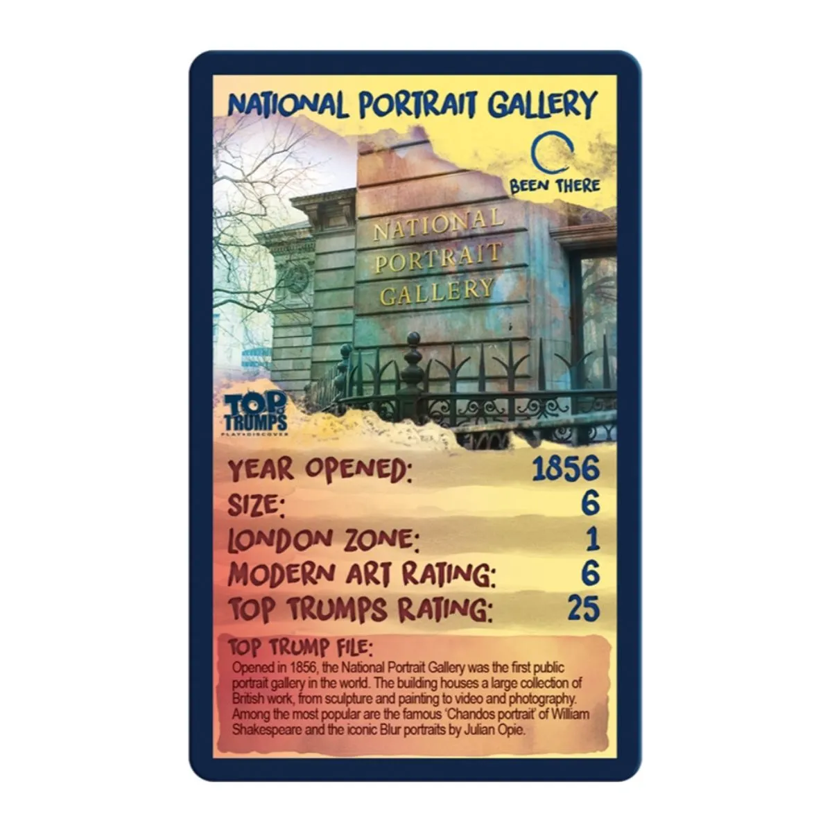 Top Trumps London Galleries kaartspel Top 30 editie