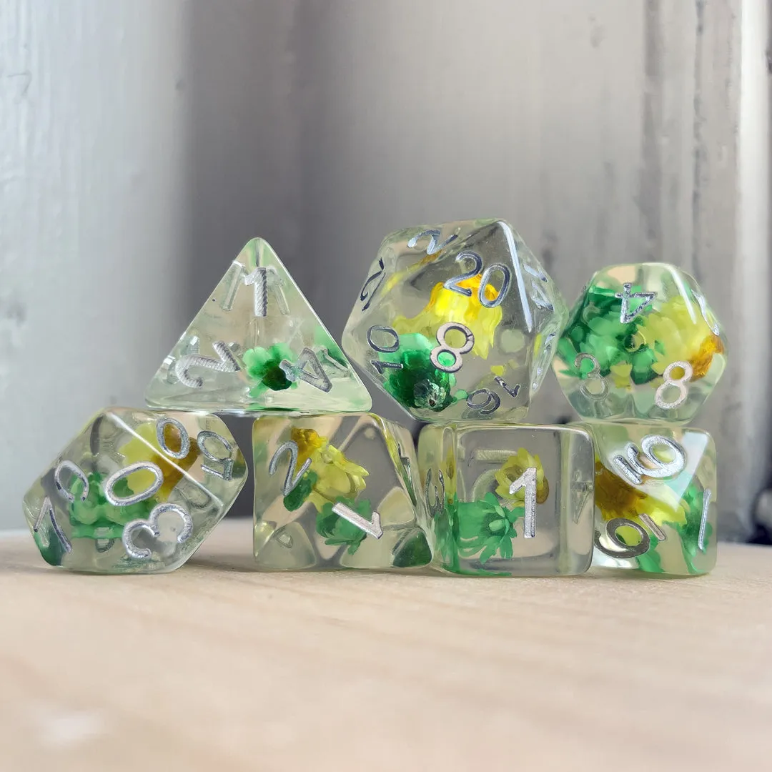 Roll A Crit Dandelion Flower dobbelset 7-delig transparant