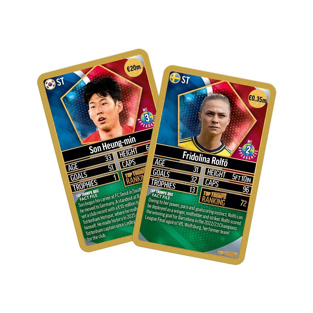 Top Trumps World Football Stars Top 200 kaartspel Chrome Gold
