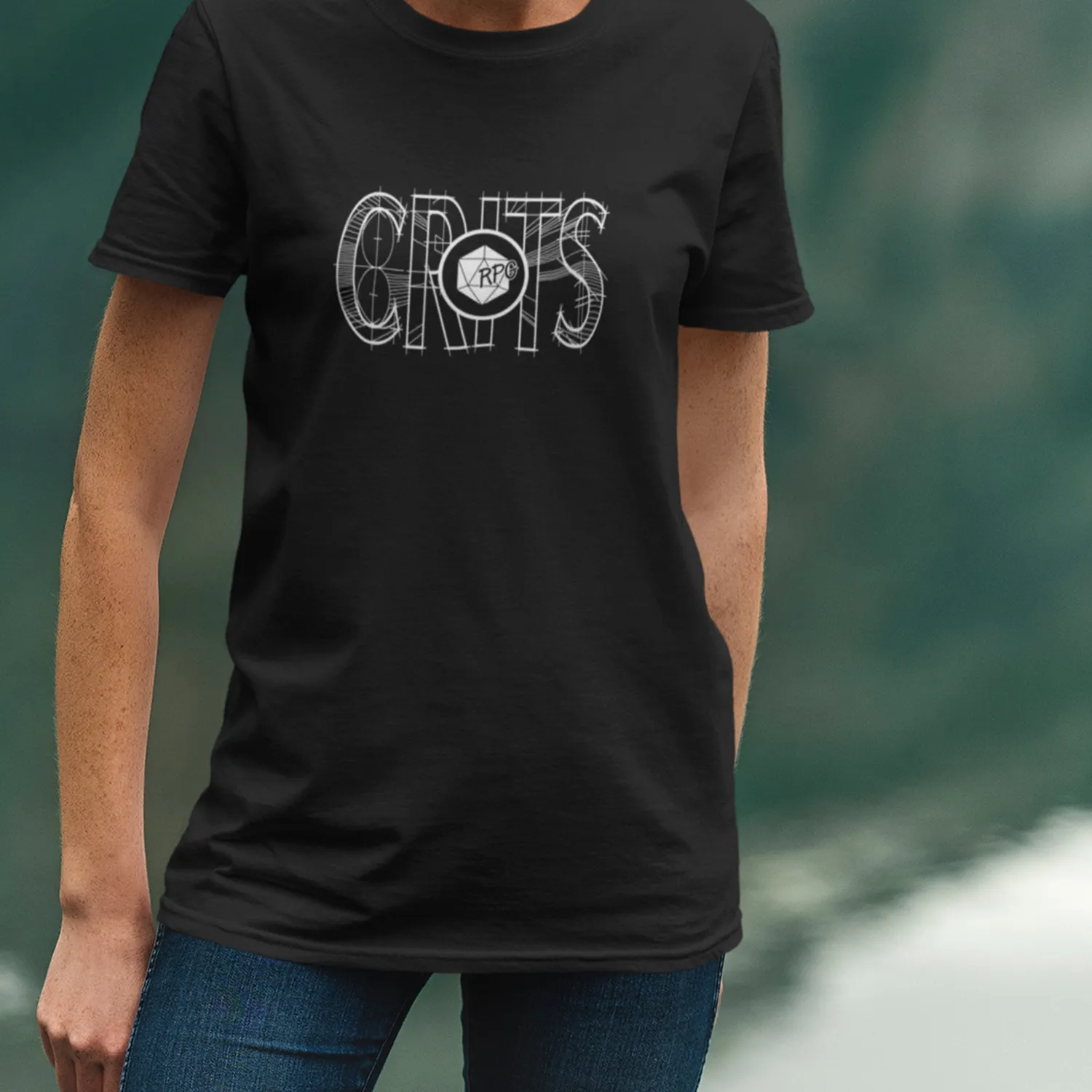 Roll A Crit RPG Crits fitted T-shirt aqua triblend M