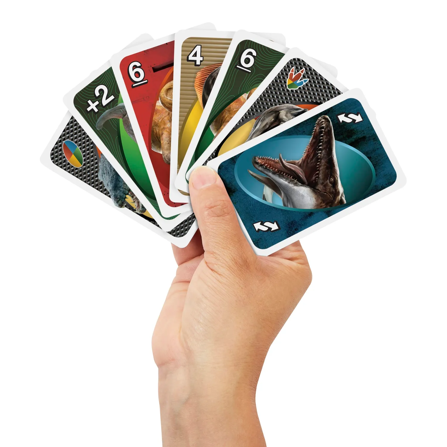 UNO Jurassic World Rebirth kaartspel dino editie
