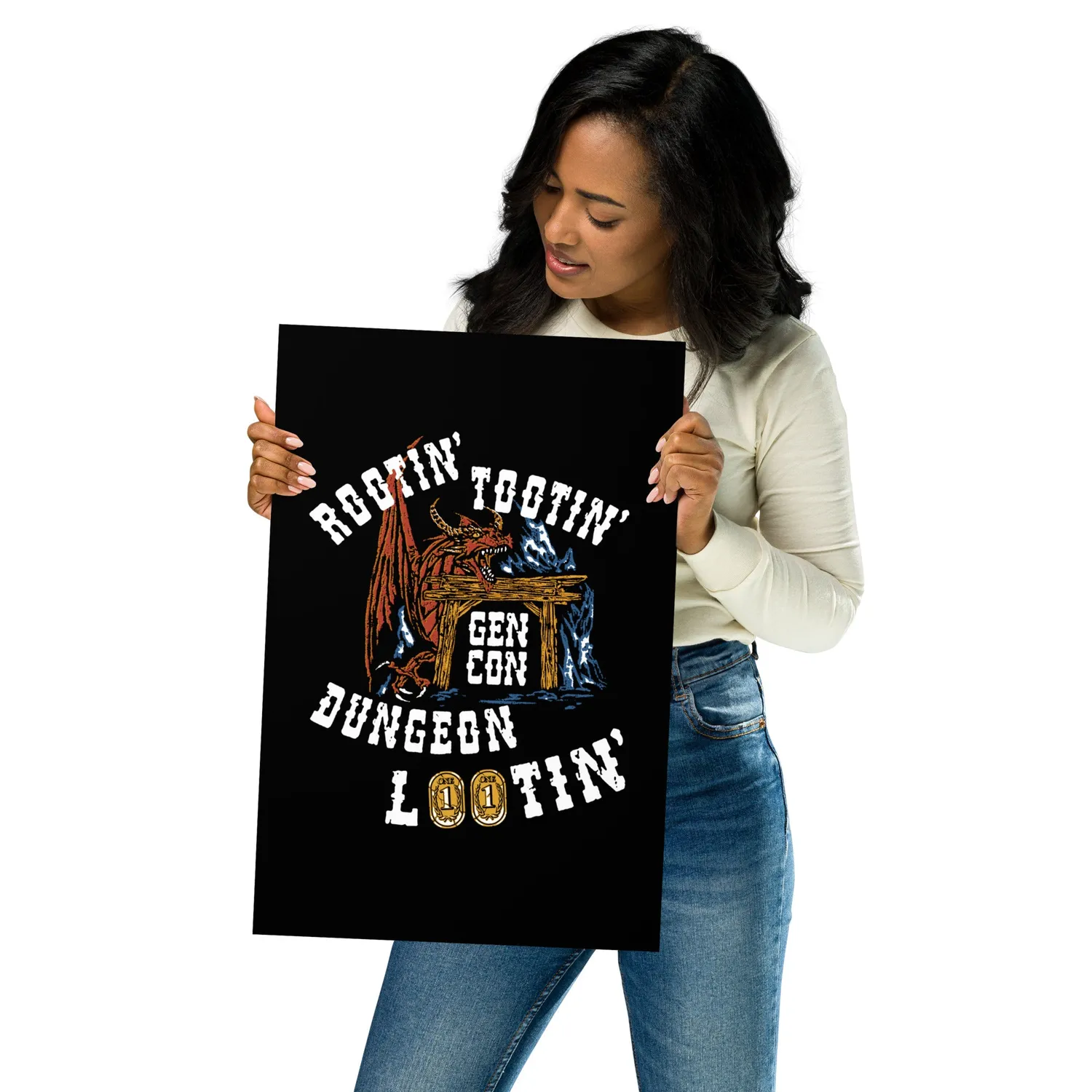 Roll A Crit Gen Con Rootin Tootin Poster 30x46 cm