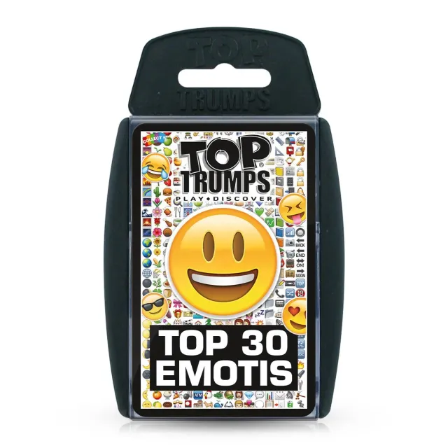 Top Trumps Top 30 Emotis kaartspel grappig vrienden