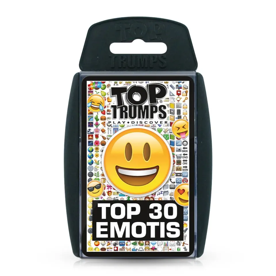 Top Trumps Top 30 Emotis kaartspel grappig vrienden