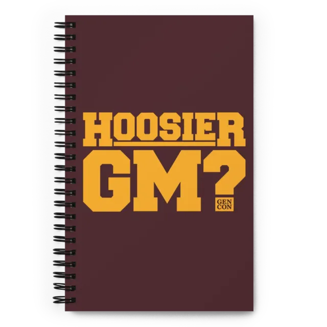 Roll A Crit Gen Con Hoosier GM spiraal notitieboek dotted