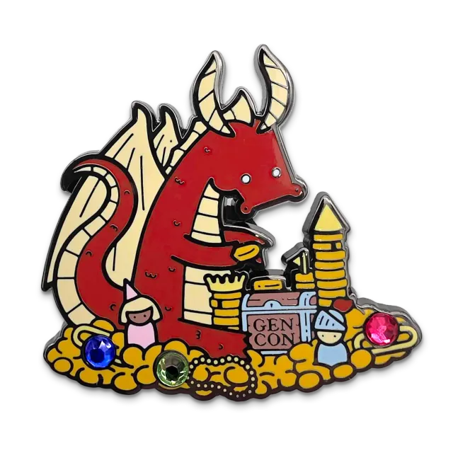 Gen Con Genevieve's Tiny Treasure emaille pin 2026 draak