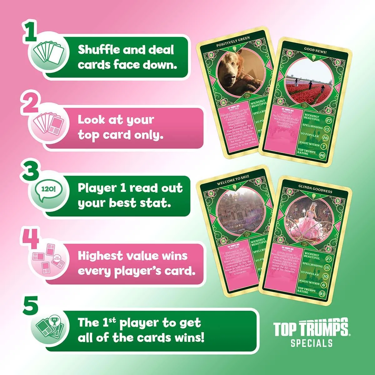 Top Trumps Wicked kaartspel 30 kaarten film-editie