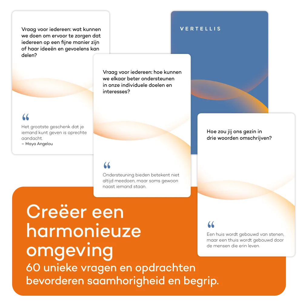 Vertellis Gemengd Gezin en Groei Deck kaartspel 60 kaarten