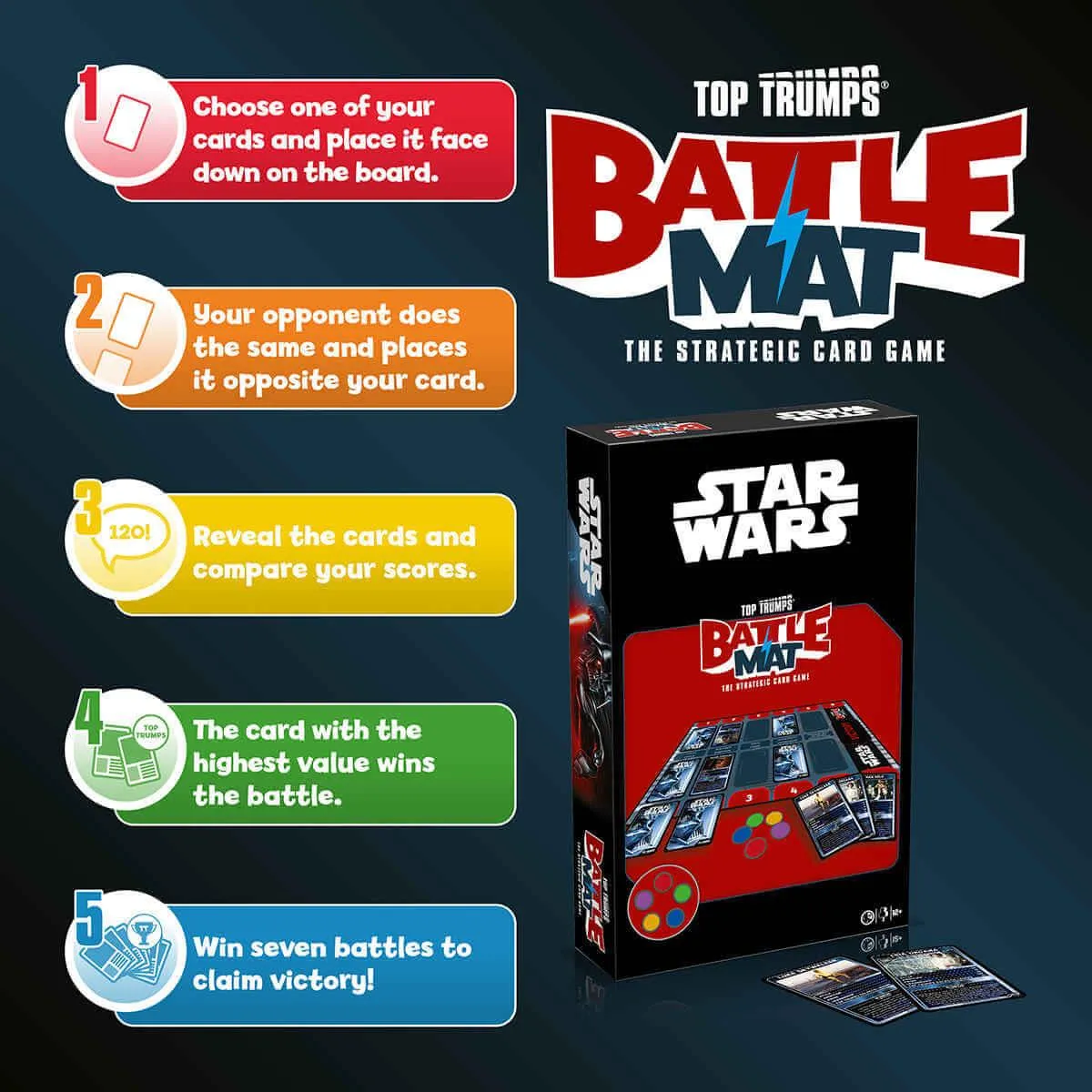 Top Trumps Battle Mat Skywalker Saga kaartspel 2 spelers