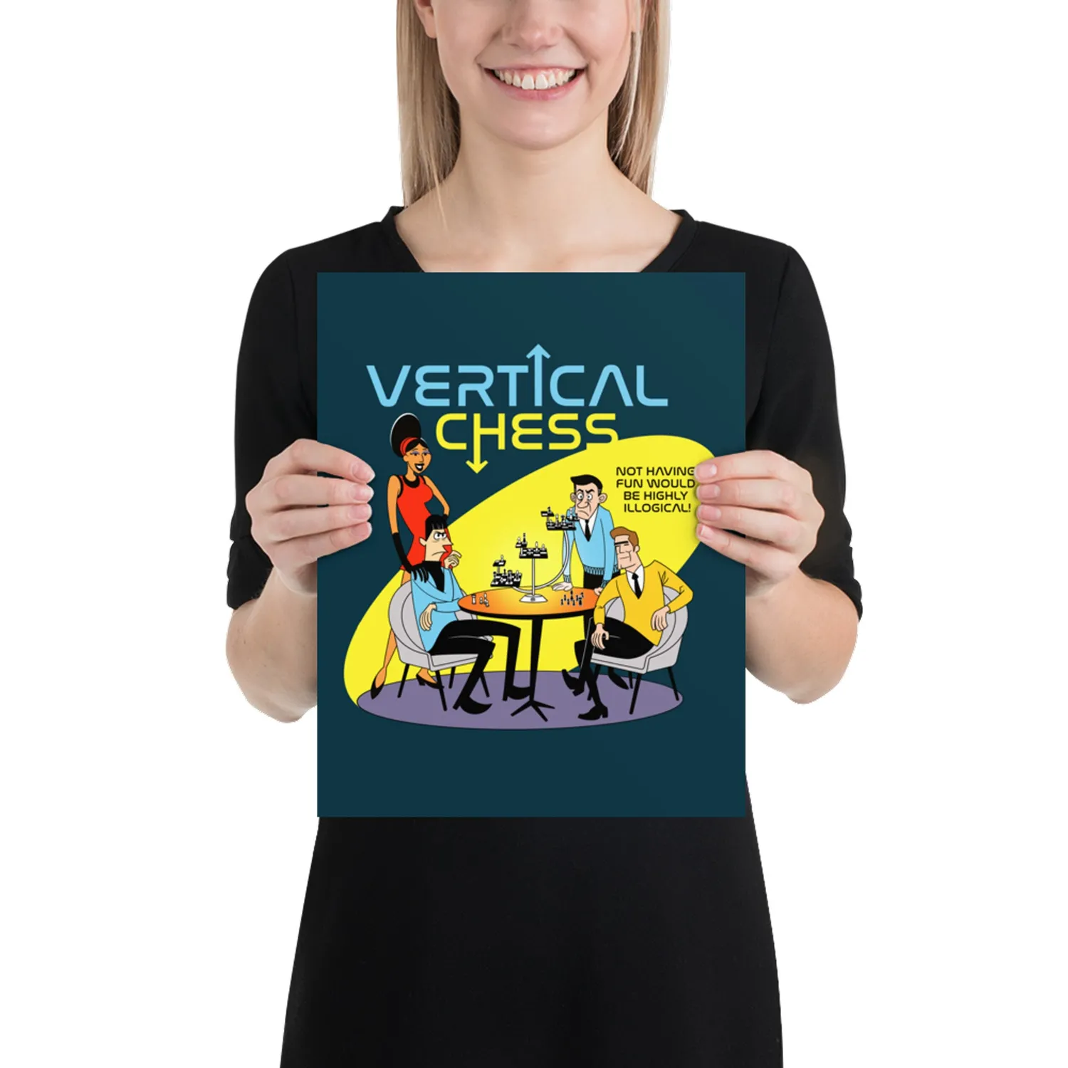 Roll A Crit Vertical Chess Poster Papier 16x20 Inch Print