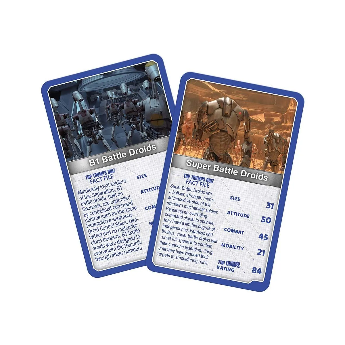 Top Trumps Star Wars Droids kaartspel 30 kaarten met R2-D2