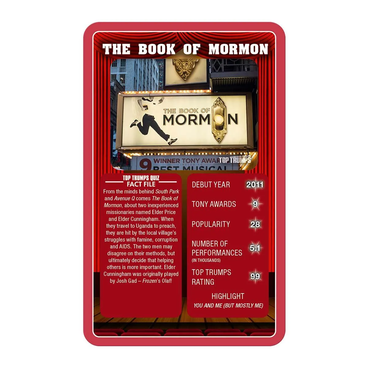 Top Trumps Musicals Limited Edition kaartspel 30 musicals