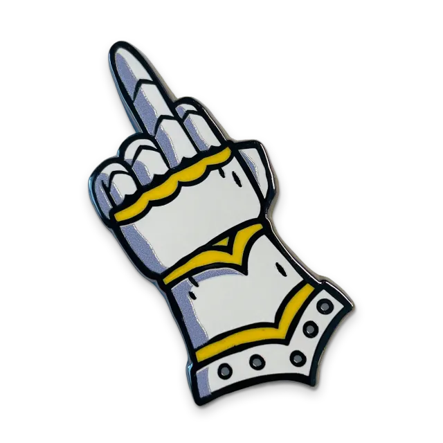 Roll A Crit Heroes of Barcadia Get-Lit Gauntlet emaille pin 1,75 inch