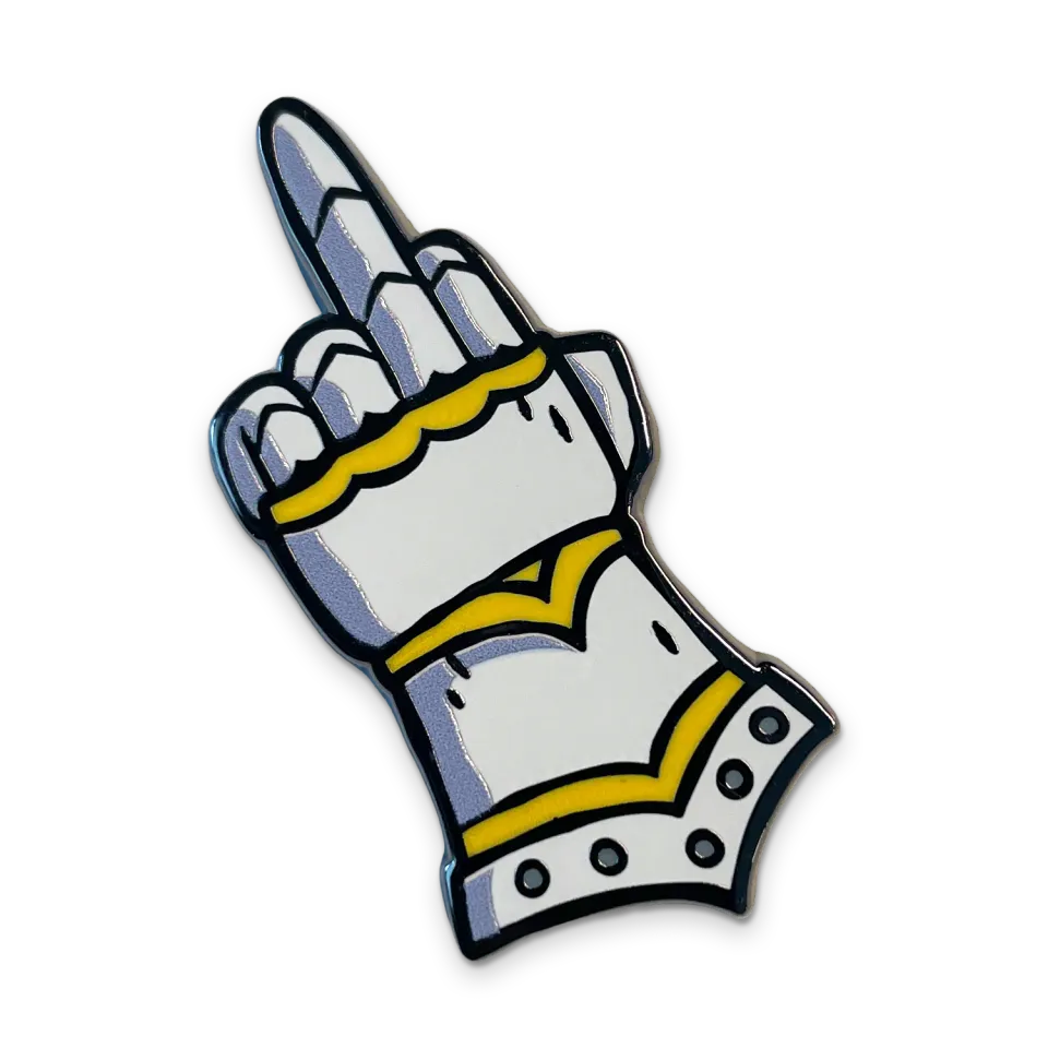 Roll A Crit Heroes of Barcadia Get-Lit Gauntlet emaille pin 1,75 inch