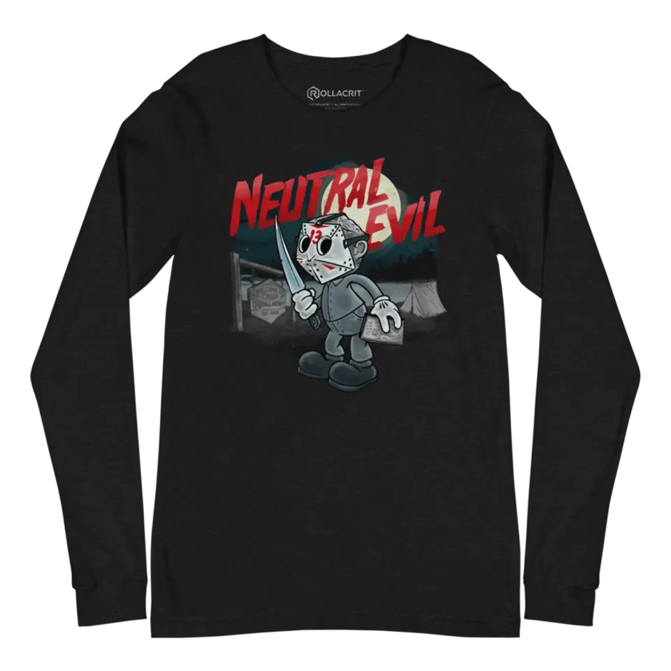 Roll A Crit Neutral Evil longsleeve shirt katoen