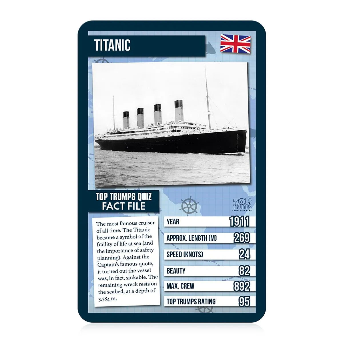 Top Trumps World Famous Ships kaartspel