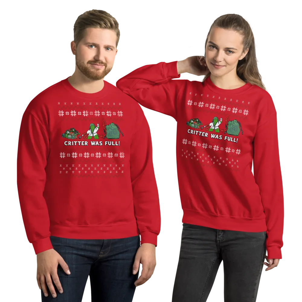 Roll A Crit Critter Was Full sweater unisex maat L