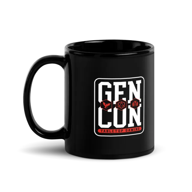 Roll A Crit Gen Con Icons mok keramiek zwart 11oz