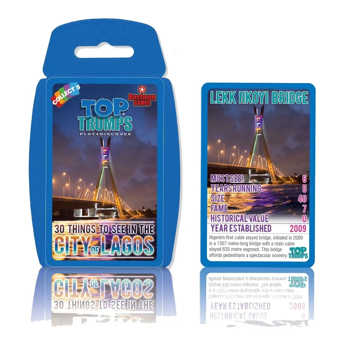 Top Trumps City of Lagos kaartspel 30 kaarten stad