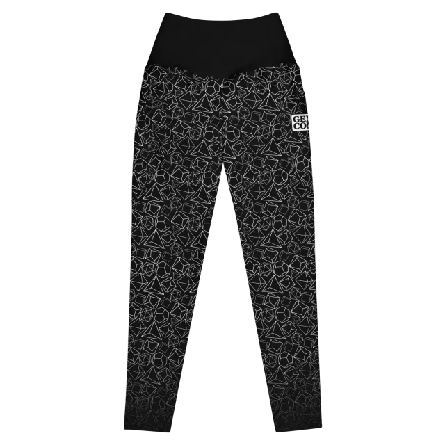 Gen Con White Dice Pattern legging wit met zakken