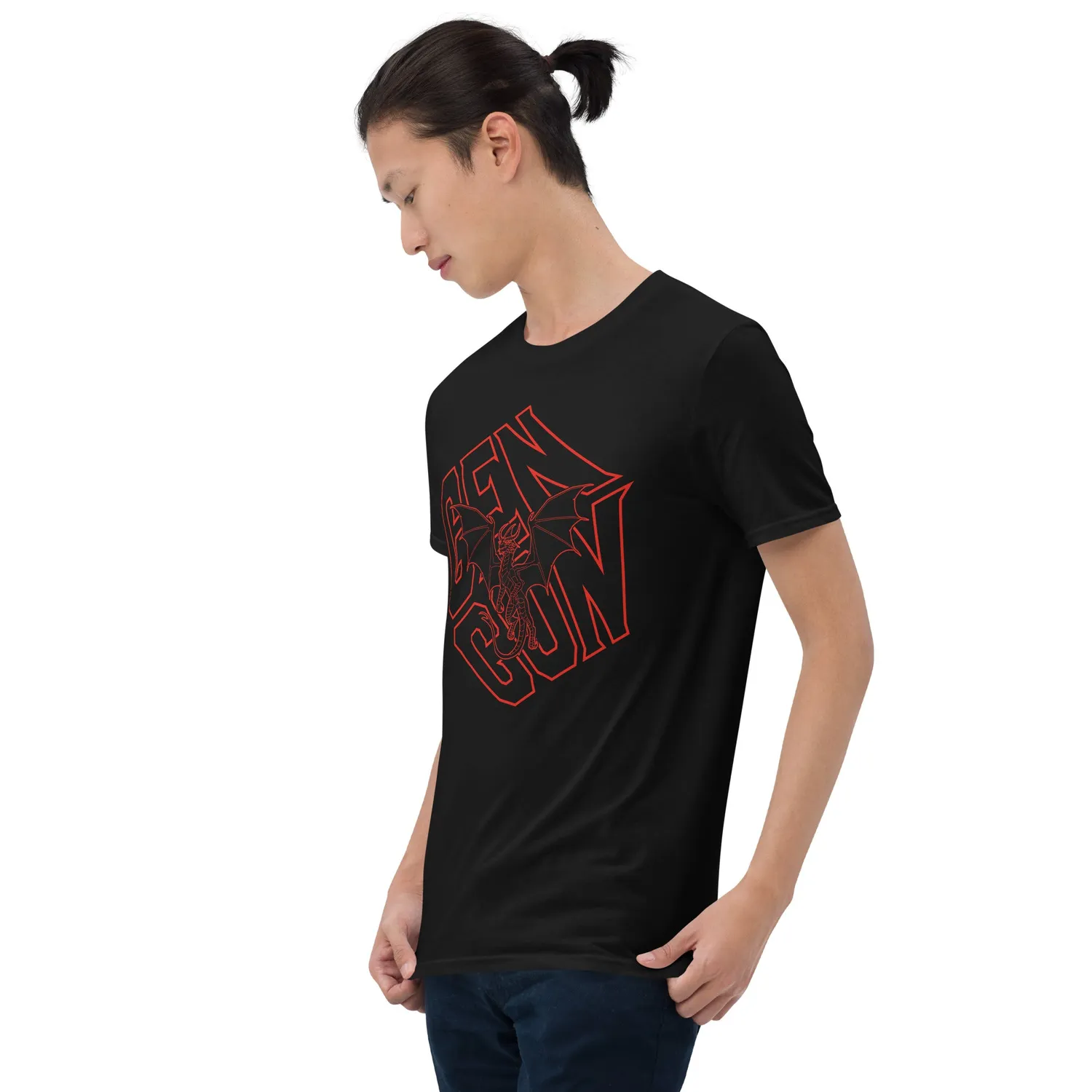 Gen Con Line-Work T-shirt zwart katoen