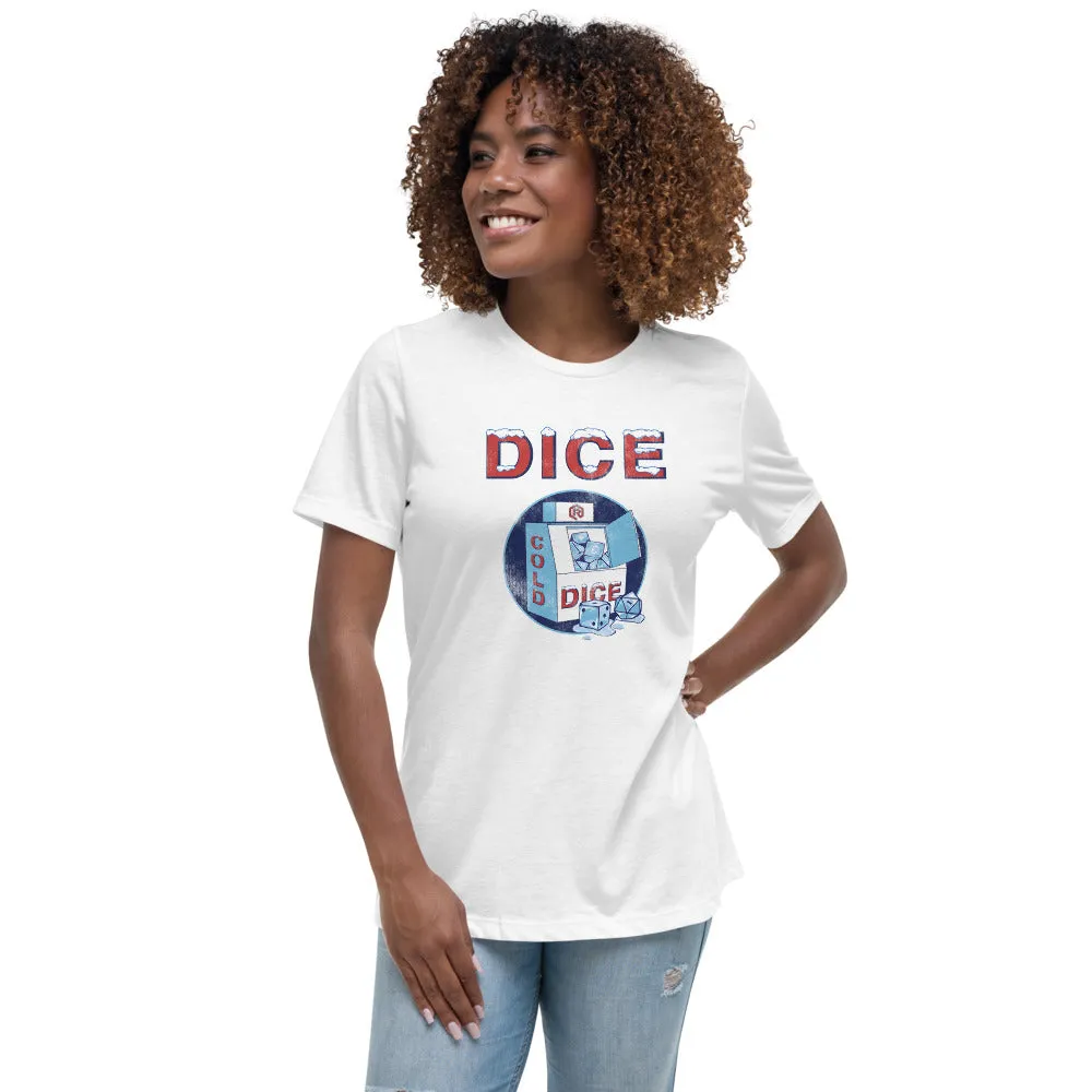Roll A Crit ICE Dice Relaxed T-shirt navy dames